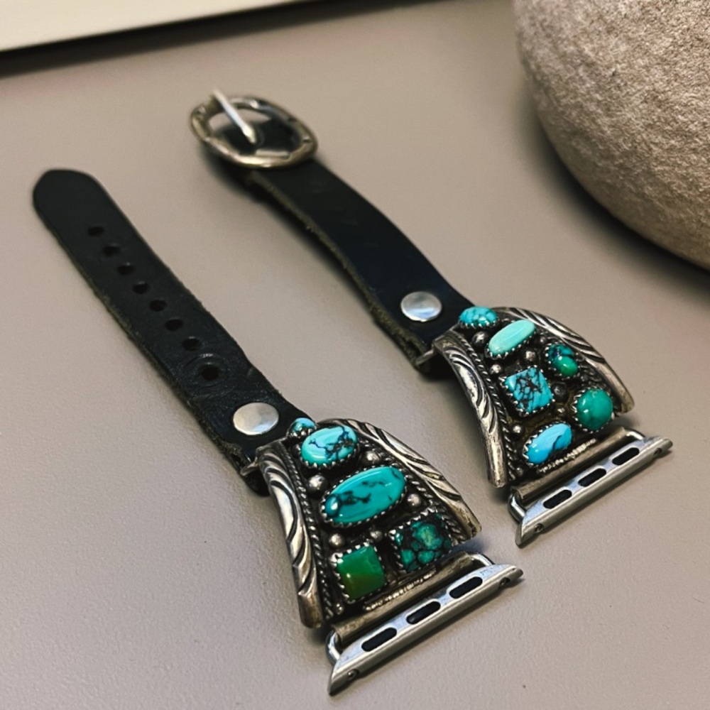 Authentic Sterling Silver Turquoise iWatch Band